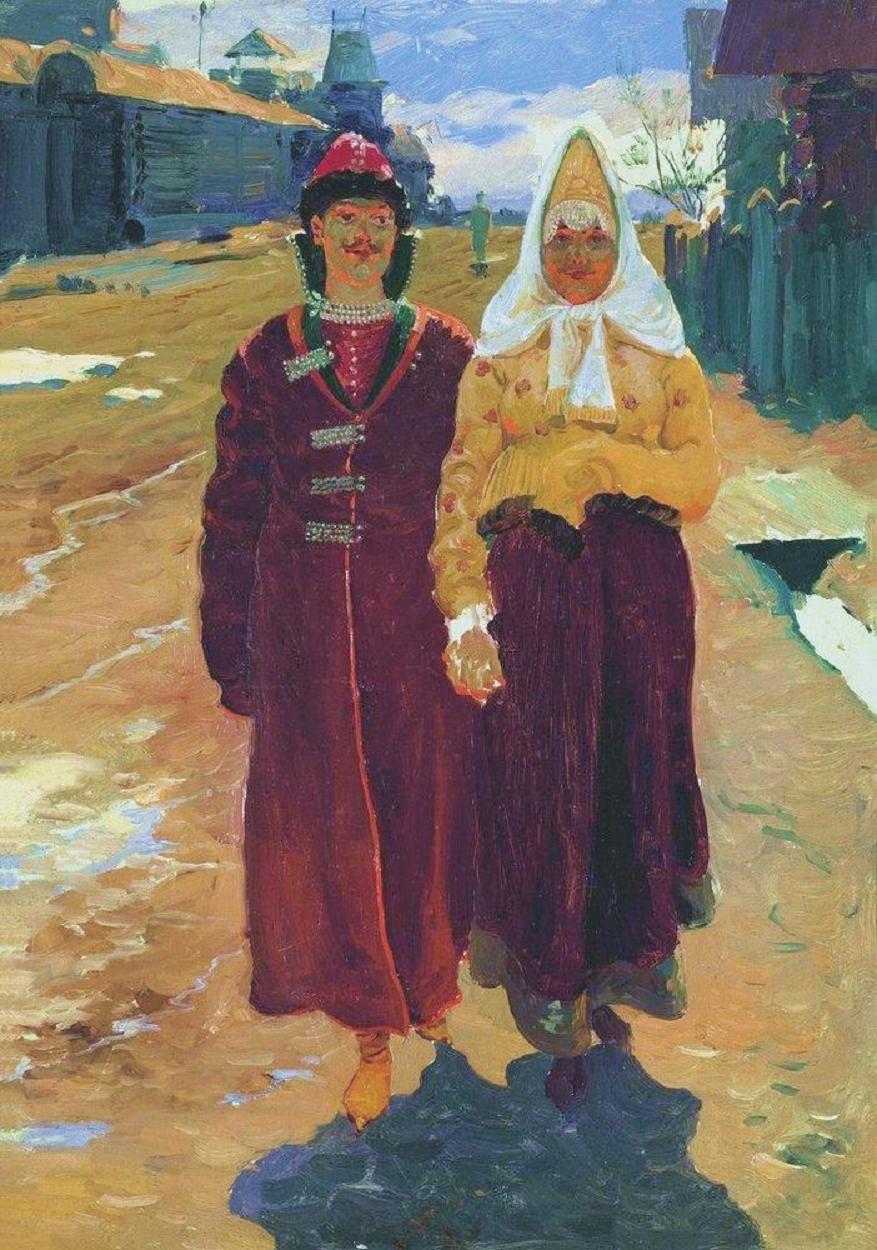 Going On A Visit by Ryabushkin, Andrei, 1896